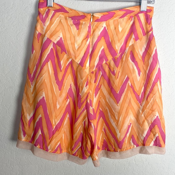 NWT Tucker The Short Shorts Silk Small Pink Orange - Picture 3 of 7